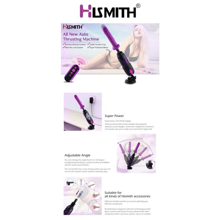 HiSmith - Pro Traveler Portable Sex Machine (Remote and App)