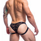 CUT4MEN Jockstrap Capri - L4CE - C4M Black Size S/M/L/XL