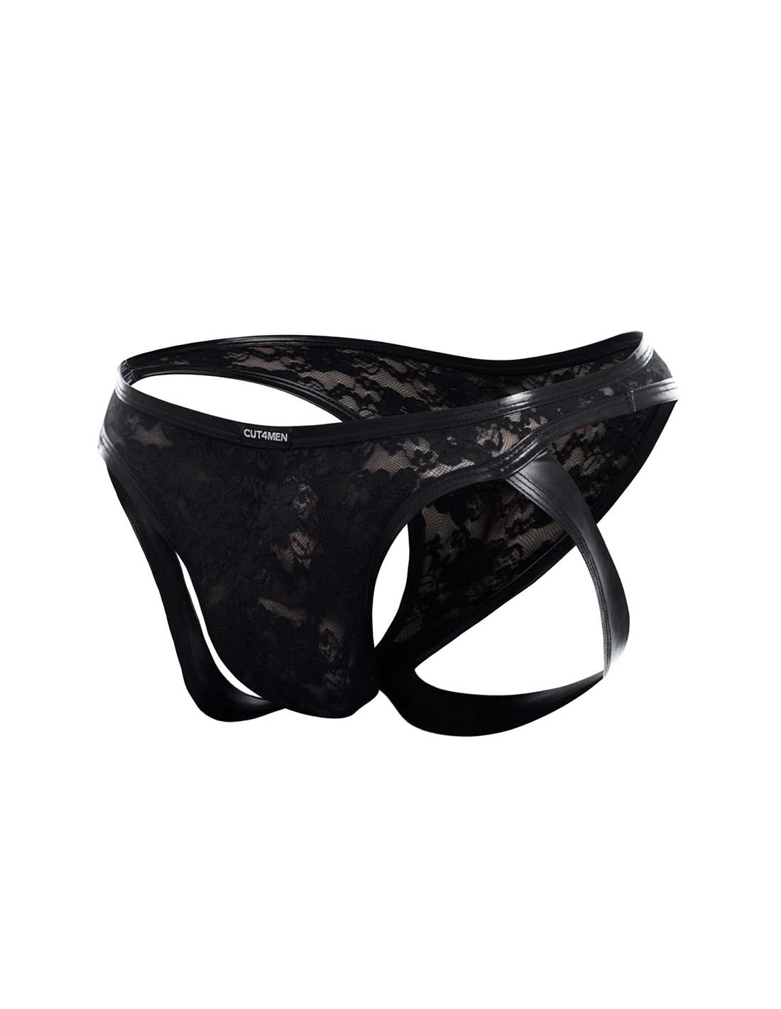 CUT4MEN Jockstrap Capri - L4CE - C4M Black Size S/M/L/XL