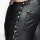 Noir Wetlook Mens Sexy Rivet Pants Size S, M, L or XL