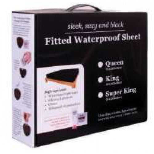 Eroticgel Waterproof Fitted Sheet Black Nuru Massage - Super King Size