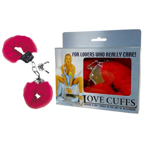 Excellent Power | Love Cuffs - Red Fluffy Hand Cuffs