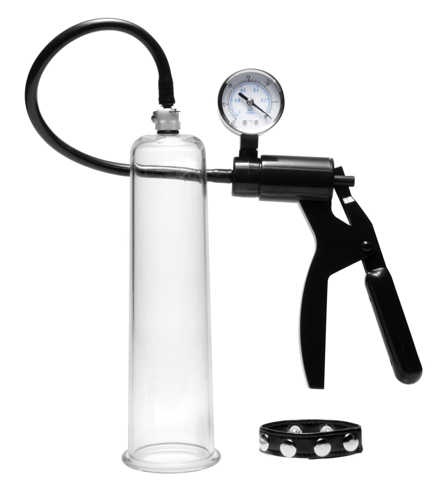 Size Matters Premium Penis Pumping Kit (Advanced Size) + Leather Cock Strap