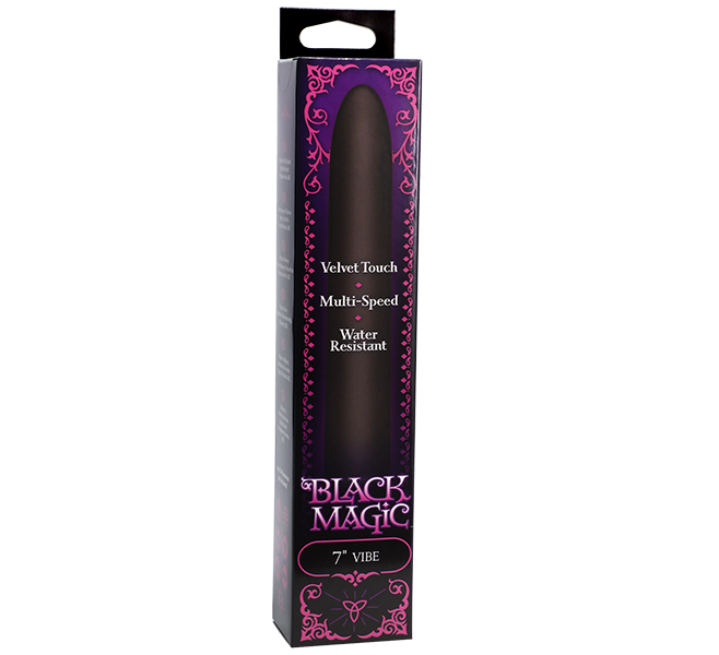 Doc Johnson Black Magic 7" inches Classic Massager Vibrator Black