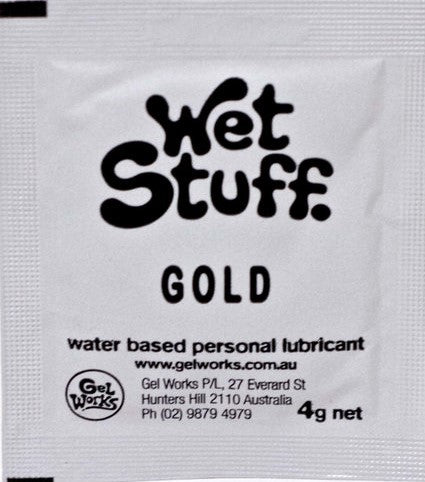 Wet Stuff Gold Water Based Lubricant Sample Travel Sachets 4g BULK (1000 Pack)