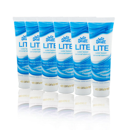 Wet Stuff Lite Water Based Edible Lube Lubricant 6x90g - 6 Pack