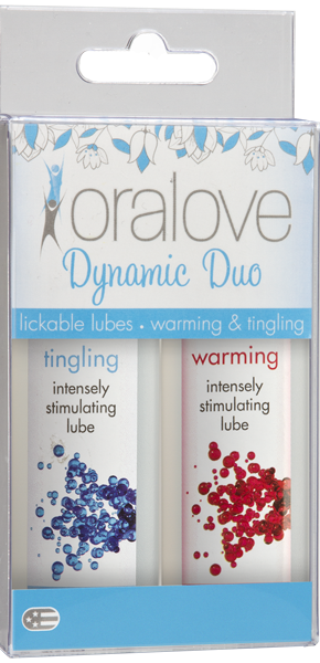 Doc Johnson Oralove Dynamic Duo Lickable Lubes Lubricant - Warming & Tingling