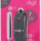 Seven Creations Micro Tingler - Digit Shaped Micro Vibrator Bullet Silver