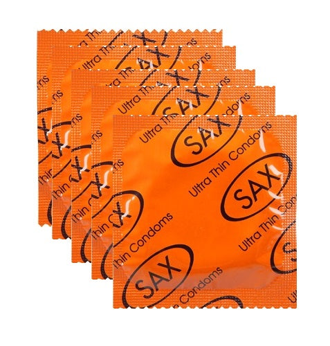 Sax Ultra Thin Smooth Latex Condoms 53mm Bulk 144