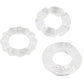 Seven Creations Stretchy Cock Rings Clear - 3 Piece Set