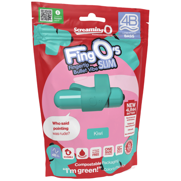 ScreamingO 4B Low Pitch Bass FingO Slim Bullet Fingertip Vibe - Kiwi