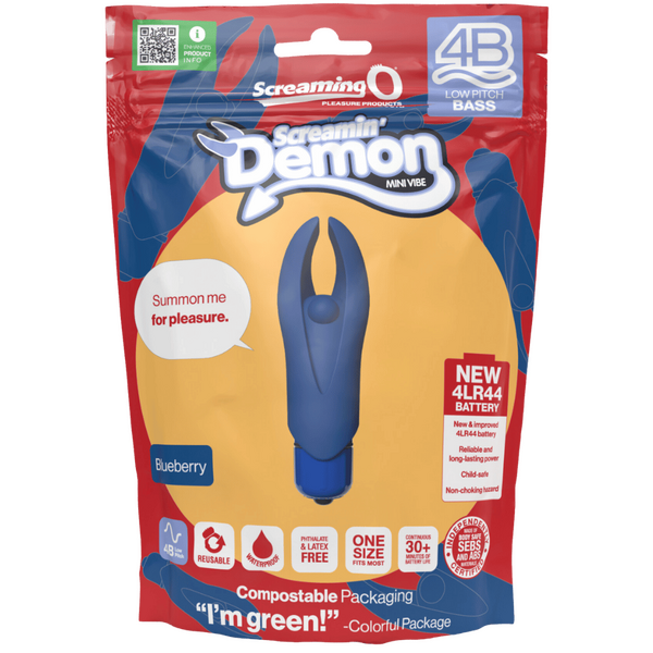 ScreamingO 4B Demon Mini Clitoral Vibe Vibrator - Blueberry