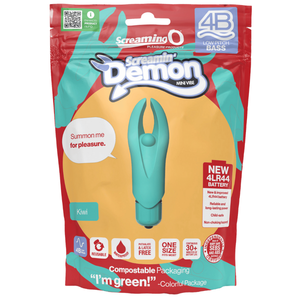 ScreamingO 4B Demon Mini Clitoral Vibe Vibrator - Kiwi