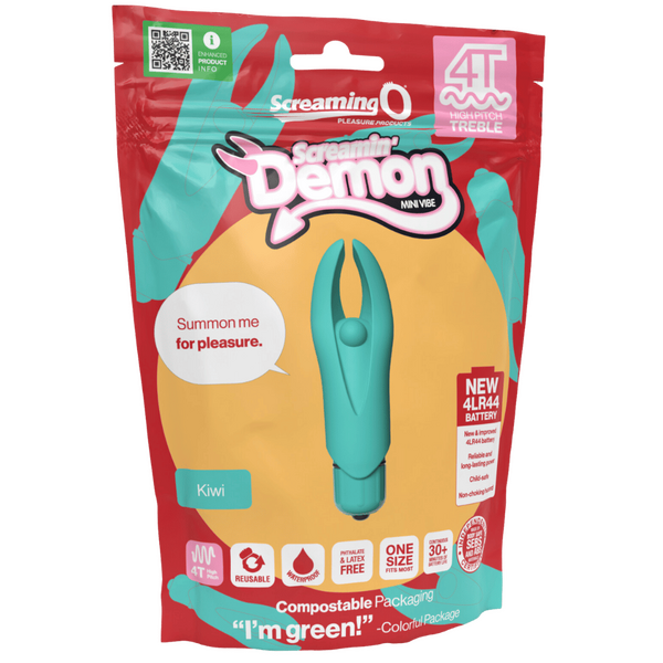 ScreamingO 4T Demon Mini Clitoral Vibe Vibrator - Kiwi