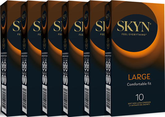 SKYN Large Condoms 56mm - 6x10 boxes - 6 Pack (60 Condoms)