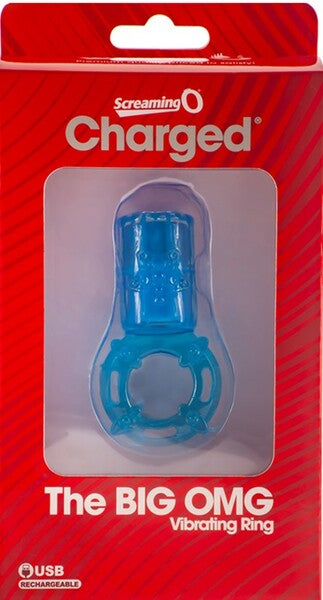 ScreamingO Charged The Big OMG Vibrating Cock Ring Blue