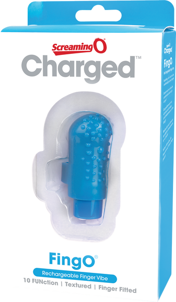 ScreamingO Charged FingO Rechargeable Finger Vibe Blue