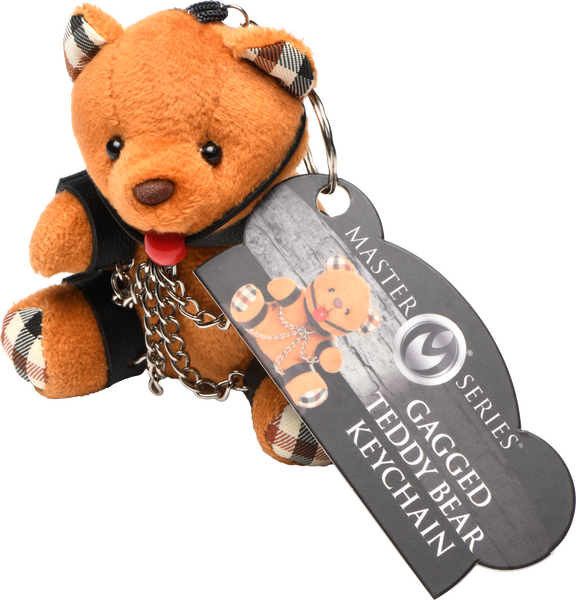 Master Series Gagged Teddy Bear BDSM Bondage Keychain