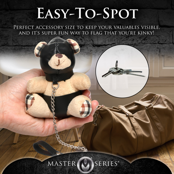 Master Series BDSM/Hooded/Gagged/Bondage Teddy Bear Keychain Adult Gift - 4 Pack