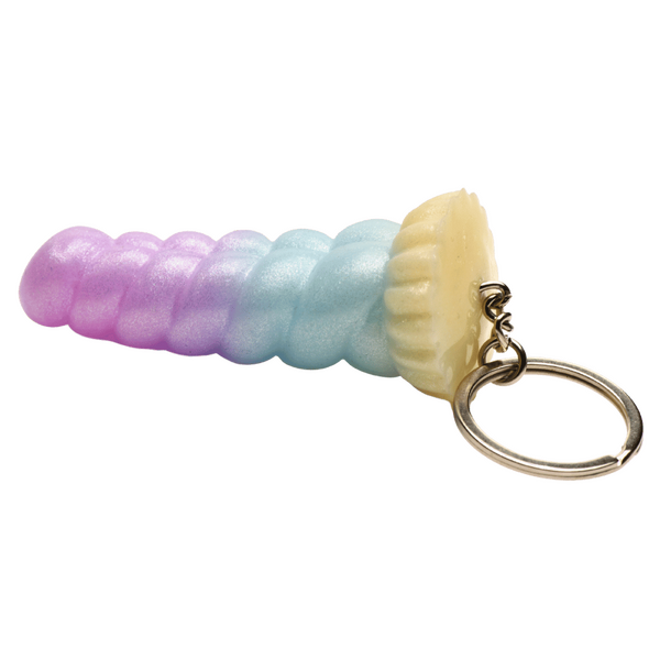 Creature Cocks Mystique Unicorn Keychain - Novelty Fantasy Dildo Keyring