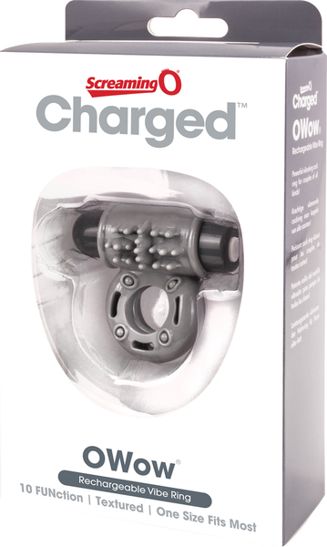 ScreamingO Charged OWow Rechargeable Vibe Ring Grey