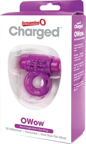 ScreamingO Charged OWow Rechargeable Vibe Ring Purple