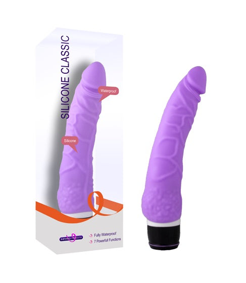 Seven Creations Premium Range - Classic Regular Silicone Vibe Vibrator Purple