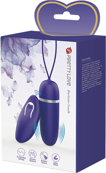 Pretty Love Darlene Youth Mini Bullet Vibrator with Remote Control Purple