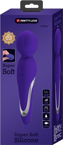 Pretty Love Super Soft Silicone Walter Body Massage Wand Vibrator Purple