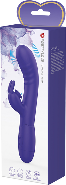 Pretty Love Rechargeable Cerberus Youth Rabbit Vibrator Purple