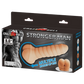 Crazy Bull Stronger Man 8.6" Vibrating Stroker or Penis Extender (Flesh)