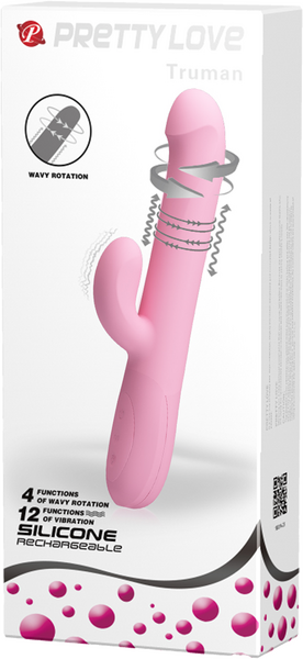 Pretty Love Rechargeable Truman Rabbit Vibrator Pink