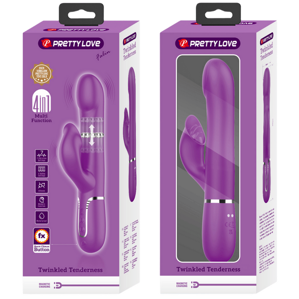 Pretty Love Falin - 4in1 Multi-function Rabbit Vibrator Purple