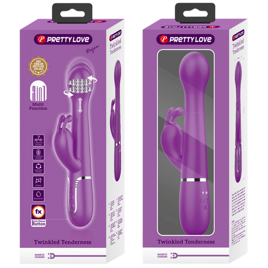 Pretty Love Dejon - 3in1 Multi-function Rabbit Vibrator Purple