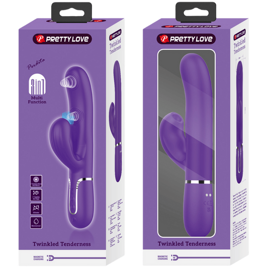 Pretty Love Perdita - 3in1 Multi-function Rabbit Vibrator Dark Purple