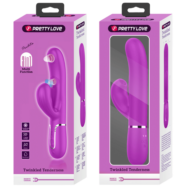 Pretty Love Perdita - 3in1 Multi-function Rabbit Vibrator Pink