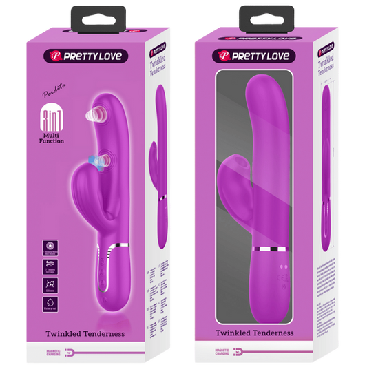 Pretty Love Perdita - 3in1 Multi-function Rabbit Vibrator Pink