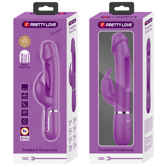 Pretty Love Kampas - 3in1 Multi-function Rabbit Vibrator Purple