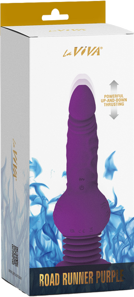 La Viva Green Road Runner Vibrating, Rotating & Thrusting Dildo Vibrator Purple