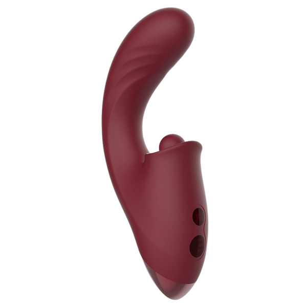 CHISA Kissen Tide Tapping Thrusting Vibrator Merlot