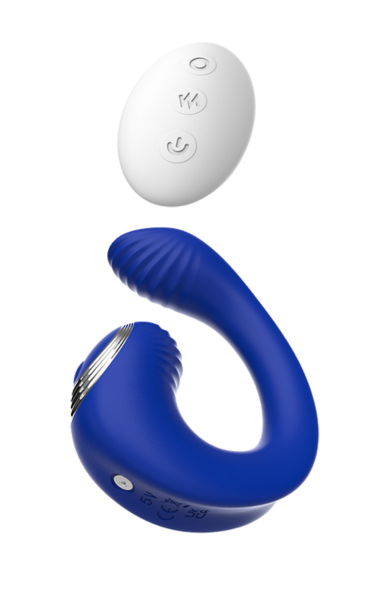 CHISA Lust Ripple Meteor Vibrator with Remote Control Blue