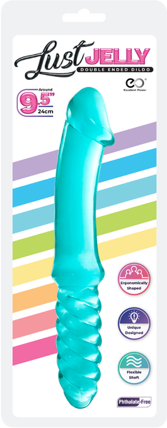 Excellent Power Lust Jelly 9.5" (24cm) Double Ended Dildo Blue