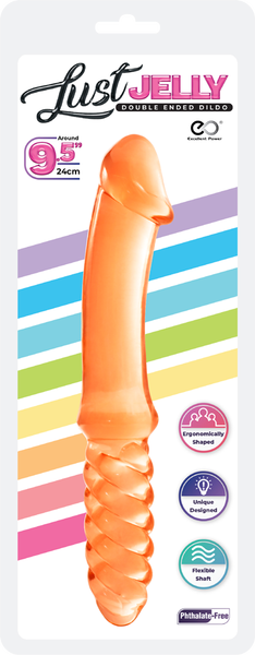 Excellent Power Just Jelly 9.5" (24cm) Double Ended Dildo Orange