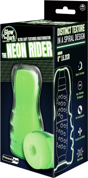 Excellent Power The Neon Rider Masturbator 6" Glow In The Dark