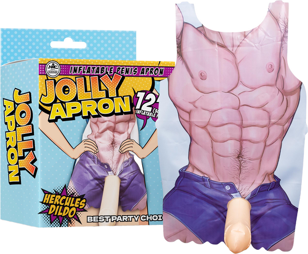 Excellent Power Jolly Apron - 12" Inflatable Penis