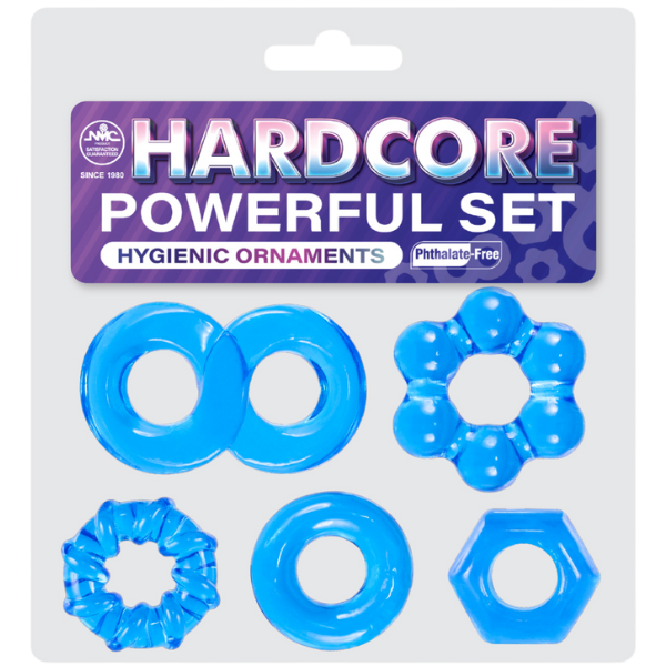 Excellent Power | Hardcore Powerful Cockring Set Blue