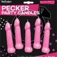 Hott Products | Bachelorette Pecker Party Pink Candles (5 Pack)