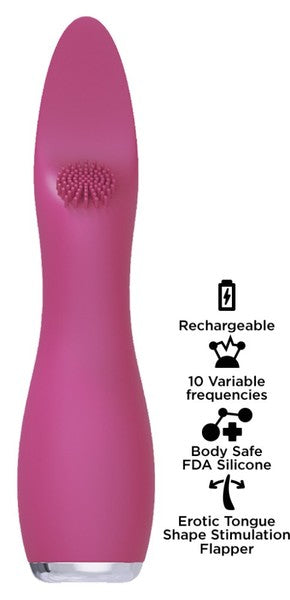 Hott Products | Lightspeed (Ultrasonic Flapper) - Erotic Tongue Shaped Stimulation Flapper