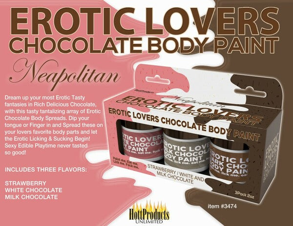 Hott Products | Chocolate Lovers Neapolitan Body Paints - 3 Pack