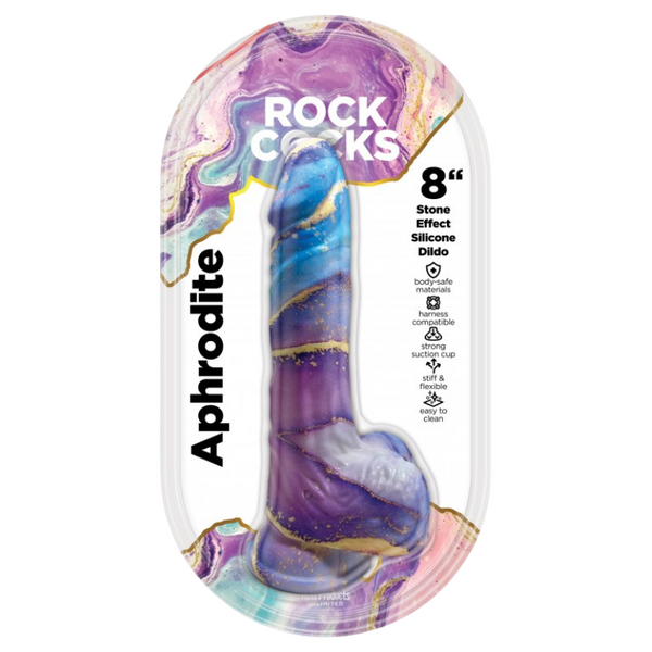 Hott Products | Rock Cocks - Aphrodite 8" Textured Dildo